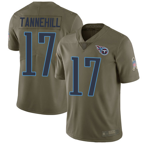 Tennessee Titans Limited Olive Men Ryan Tannehill Jersey NFL Football #17 2017 Salute to Service